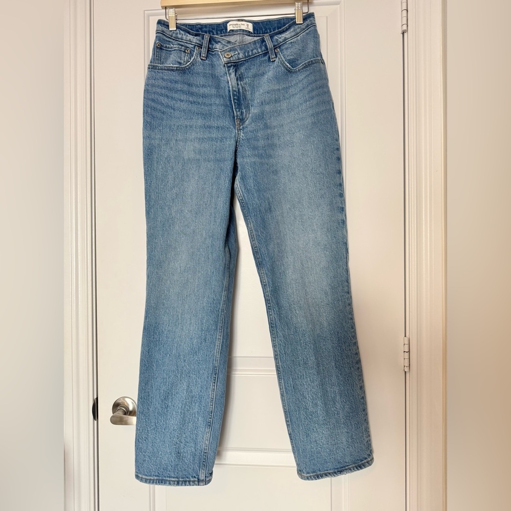 Abercrombie & Fitch The 90s Straight Ultra High Rise Criss Cross Size 29 regular - Picture 8 of 14